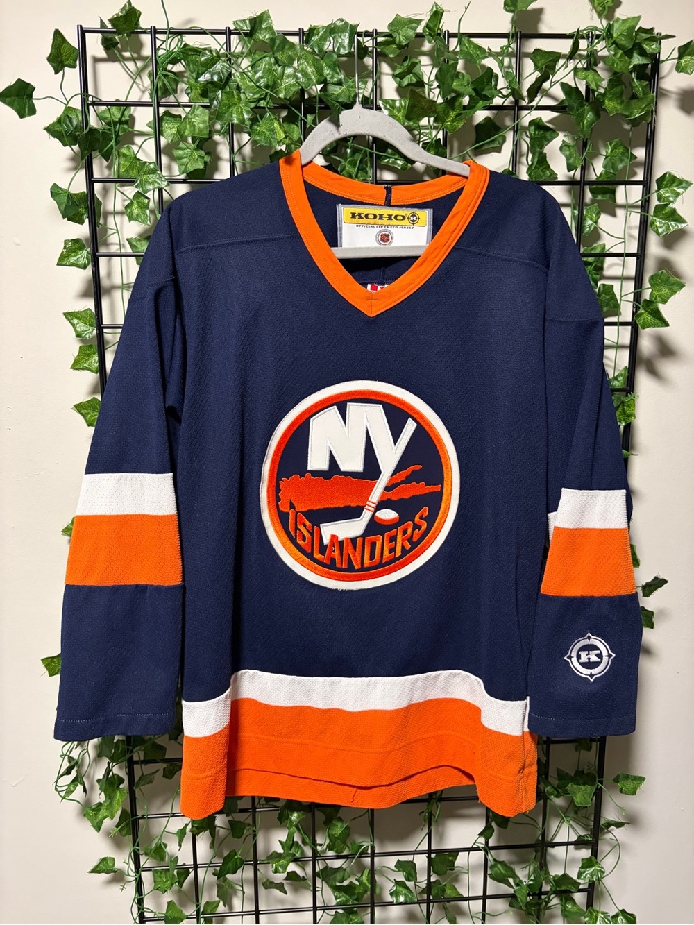 KOHO New York Islanders Navy and Orange Hockey Jersey